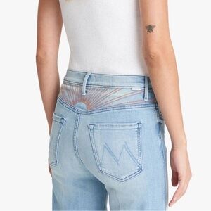 Mother sunburst roller wide leg jeans